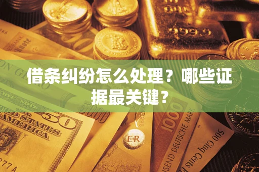 武汉借条纠纷怎么处理？哪些证据最关键？