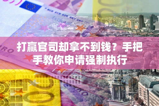 武汉打赢官司却拿不到钱？手把手教你申请强制执行