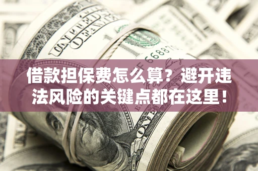 武汉借款担保费怎么算？避开违法风险的关键点都在这里！