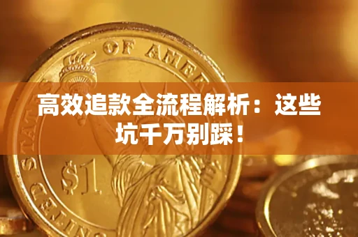 武汉高效追款全流程解析：这些坑千万别踩！