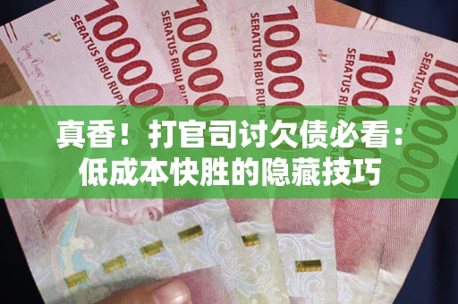武汉真香！打官司讨欠债必看：低成本快胜的隐藏技巧