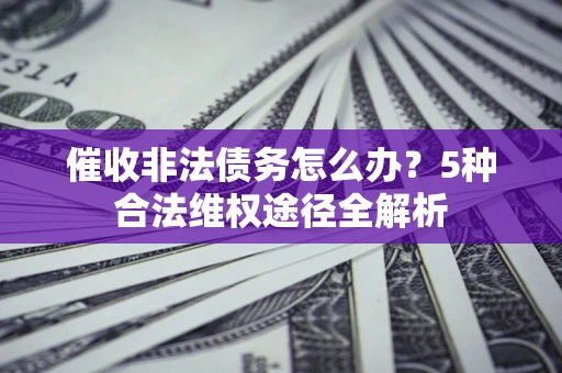 武汉催收非法债务怎么办？5种合法维权途径全解析