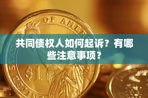 武汉共同债权人如何起诉？有哪些注意事项？